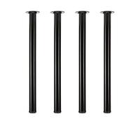 QLLY Lot de 4 Pieds réglables en métal pour Bureau, Table et mobilier, 70 cm, Noir
