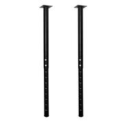 QLLY Lot de pieds réglables en métal pour table, 61-102 cm, pour bureau à domicile et bricolage, ensemble de pieds de meuble (5,1 cm, noir)