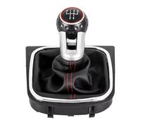 QLOREGS Pommeaux vitesse Compatible Avec VW Pour Golf MK6 Pour GTI Pour GTD R20 2009-2013 Pommeau De Levier De Vitesse Avec Soufflet Et Soufflet(5 speed)