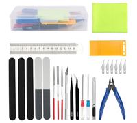 QLOUNI 32 Pièces Kit di Modellismo,Kit Maquette Modelisme de Construction de Loisirs,Outils de Modélisme Pour la Construction du Modelismo de Base Réparation et la Fixation