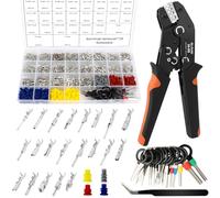 QLOUNI Kit de connecteurs électriques auto 815 pièces avec pince à sertir SN-58B, cosses 1,0-3,5 mm, bouchons d’étanchéité et extracteurs de broches pour voiture, moto, bateau