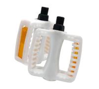 QLoztyse 2 Pièces Pédales de Vélo pour Enfants Pédales de Remplacement pour VTT et Route avec Bandes Réfléchissantes pour la Visibilité Adapté pour la, États-Unis et Blanc