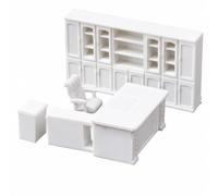 QLoztyse 5 Piè S Mobilier Bureau à l'échelle 1:50 Léger Bureau Direction Miniature pr Maqutistes