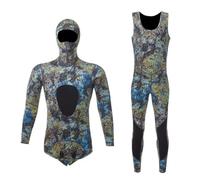 QLoztyse Combinaison Néoprène Plongée Maillot Surf Accessoire Flottabilité Haute Élasticité Maintien Température Corps Approprié pour Sécurité Sportive, Mosaïque 3MM, XXXL