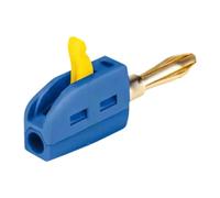QLoztyse Fiche Banane 4mm 250V/32A, Haute Résistance, Facile à Installer, Mini Fiche Banane Empilable, Connecteur de Câble pour Cinéma Maison, Bleu