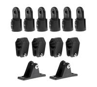 QLoztyse Kit de Fixation Supérieur, 4 Glissières à Mâchoires pour Toit Bimini Marin, 12 Pièces en Nylon, Style B