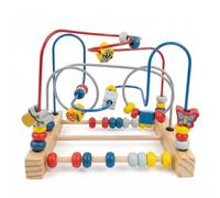 QLoztyse Labyrinthe Apprentissage Enfant Puzzle Interactif Motrice Jouet Bois Métal Expérience Éducative Adapté pour Pratique Scolaire Espace Familial, Labyrinthe de Perles avec thèm (2639)