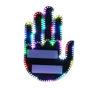 Qloztyse Lumière de doigt de la main pour voiture - Lumière LED pour fenêtre de voiture, panneau de signalisation routière, clignotant, avec télécommande, panneaux amusants originaux