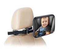 QLoztyse Miroir Voiture Bébé - Retroviseur Intérieur Réglable Voiture Bébé avec Clip de Crochet, Miroir Bébés Voiture Incassable pour Auto Siège Arrière Appui Tête