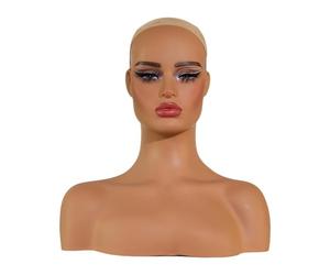 QLoztyse Support de Perruque de Tête de Mannequin Féminin Réaliste, Support de