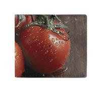 QLPTM Photo de trois tomates portefeuilles en cuir pour femmes et hommes, sac à main fin, porte-cartes de crédit, petit portefeuille à deux volets, photo de trois tomates, taille unique, décontracté,
