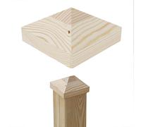 QLS 1 pièce capuchon de poteau 11x11 cm bois forme pyramidale pour poteau en bois-poutre 11248