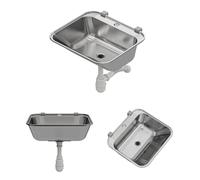 QLS 10912 Bassin D’évier Extérieur En Inox 1 Bac Rectangulaire Satin