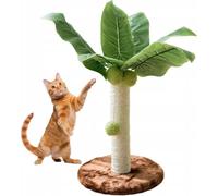 QLS Arbre à chat pour chats 52 cm palmier corde en sisal avec balle interactive vert marron 10973