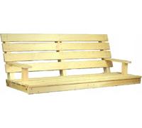 QLS Banc en bois 150cm siège pour balançoire hollywoodienne Banc de balançoire 11214