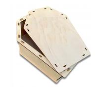 QLS Cercueil en bois pour animaux de compagnie de différentes tailles avec fermeture (L-59 cm)