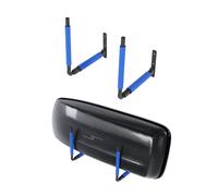 QLS Coffre de Toit BOX1 Bleu Fixation Murale Support Planche Surf 57 CM