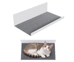 QLS Couchage Mural Chat 27x50 cm Acier avec Feutre Gris