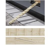 QLS Échelle pour chat - Pour balcon et escalier - 2,4 m - Sans fixation, marron