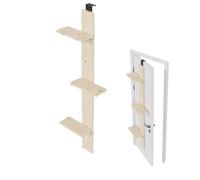 QLS Escabeau pour chat, en pin - Montage sur porte - 3 marches - 180 cm - Décoration