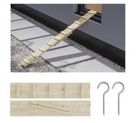 QLS Escalier pour chat en bois 5 m avec crochet en métal | Non traité avec 2 crochets métalliques, également utilisable comme rampe pour chiens, lapins, poulets et canards