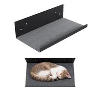 QLS Étagère Murale Chat métal 50 x 27 cm avec Feutre Noir