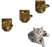 QLS Étagère pour chats Mur d'escalade Meuble pour chats Flammé 3 niveaux 10799