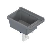 QLS Gradia Bac D’Égouttement 50x34 Cm En Plastique Gris Avec Siphon