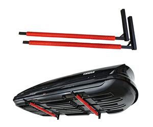 QLS Handels iSUP Support mural en acier pour coffre de toit 82 cm Noir