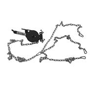 QLS Handels Poulie de renvoi - Chaîne - Pour barbecue - Trépied - Barbecue - Jardin