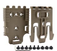 QLS Kit de système de verrouillage rapide, support pour holster QLS avec fourche de verrouillage et plaque réceptrice pour plate-forme holster de service en polymère (marron)