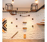 QLS Kit mur d'escalade pour chats XXL Ponts suspendus Lit pour chats Étagère pour chats Montage mural 11163