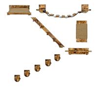 QLS Kletterwand XXL Pour Chats Marron, Fixation Murale En Bois, 1 Unité