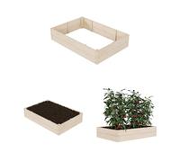 QLS Lit surélevé 120x80 cm en bois pour planter des légumes et des herbes aromatiques Jardin 11167