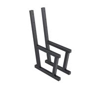 QLS Lot de 2 pieds de banc en acier - Noir - Modèle Berlin
