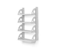 QLS Lot de 4 étagères et rails muraux pour garage et atelier (40 x 25 cm, 4 | Le système d'étagère modulaire peut être étendu horizontalement et verticalement et grandit de manière flexible selon vos