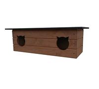 QLS Maison pour Chat Bois isolée 110 x 40 cm Noyer