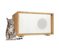QLS Maison pour Chat polystyrène avec OSB 43 x 41 cm Naturel