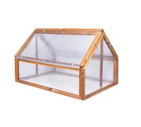 QLS Mini Serre en Bois Timber 120x80, Châssis Froide Brun