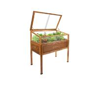 QLS Mini-serre en bois Vintage 110x55 Plateau surélevé Balcon Précocité Terrasse 11265
