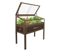QLS Mini-serre en bois Vintage 110x55 Plateau surélevé Balcon Précocité Terrasse 11267