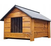 QLS Niche pour chien Résistant aux intempéries Caverne pour chien Résistant à l'hiver Isolé en bois 84x68cm 10336