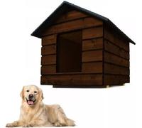 QLS Niche pour chiens taille L avec rideau Isolée pour l'hiver Palisander Outdoor 11004