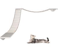 QLS Pont d'angle pour chats Mur d'escalade Set 3 étagères et 2 ponts XXL en bois blanc 10961