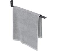 QLS Porte-serviettes 40 cm en acier Porte-serviettes mural Salle de bain Noir 11116