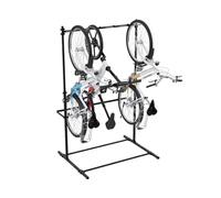 QLS Râtelier pour 5 vélos - Support de vélo autoportant avec suspension verticale - Acier revêtu par pulvérisation - Peu encombrant pour garage et cave