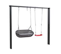 QLS Schaukelgestell 260 CM Balançoire Double Échafaudage En Acier