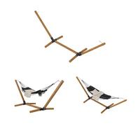 QLS Structure de hamac en bois XXL 350 cm résistant aux intempéries jusqu'à 350 kg pour l'extérieur