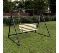 QLS Support de balançoire pour balançoire hollywoodienne en forme de A en acier avec 4 crochets de suspension 11282
