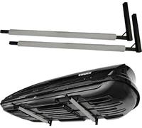 QLS Support mural Coffre de toit 82 cm en acier pour le stockage de coffres de toit Gris Outils de jardin coffre de ski Équipements sportifs planche de surf iSUP WSB O